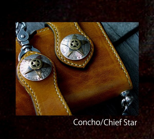 画像1: チーフ スター コンチョ/CHIEF STAR CONCHO・31mm