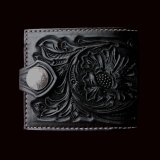 ファニー コインヘッド ビルフォード ハンドクラフト・Hand Craft(Black)/Funny Coin Head Billfold