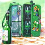 パーティー&ピクニック　デラックスワインキャリアー（ワイングラス付き・ブラック）/Deluxe Wine Carrier with Glasses(Black)