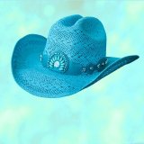 ブルハイド ウエスタン ストローハット イッチィグーニー（ターコイズブルー）/Bullhide Western Straw Hat Itchygoonie(Blue)