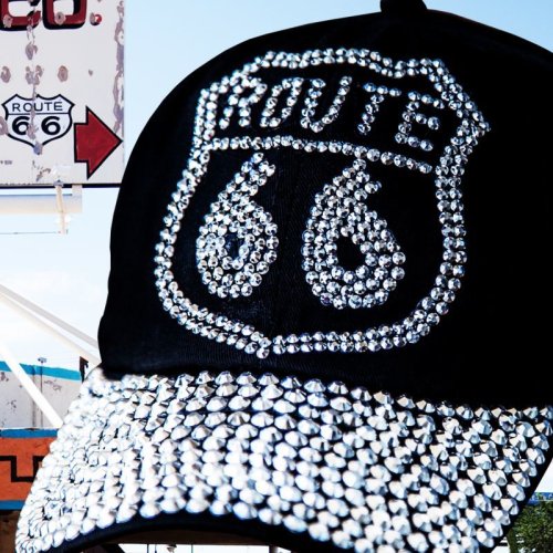 画像クリックで大きく確認できます　Click↓2: ルート66 ラインストーン キャップ（ブラック）/Route 66 Rhinestones Cap(Black)