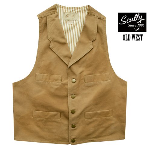 画像クリックで大きく確認できます　Click↓1: スカリー キャンバス ベスト（ブラウン）/Scully Canvas Vest (Brown)