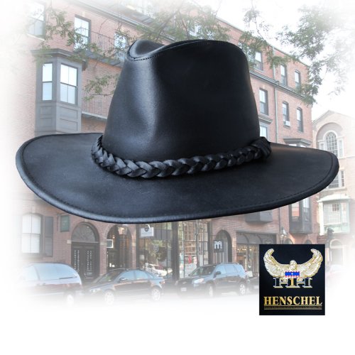 画像クリックで大きく確認できます　Click↓1: ヘンシェル レザー ハット（ブラック）XL/Henschel Genuine Leather Hat(Black)
