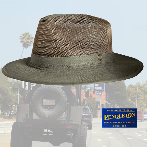 画像2: ペンドルトン メッシュクラウン ブリーザーハット（オリーブ）/Pendleton Breezer Hat(Olive)