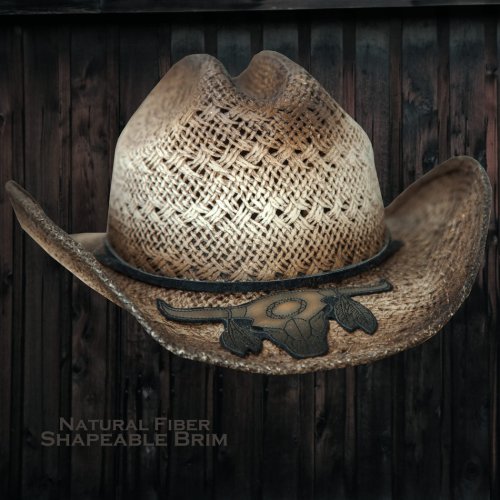 画像クリックで大きく確認できます　Click↓2: ブルハイド ウエスタン ストローハット カレイジャス（ブラウン）/Bullhide Western Straw Hat Courageous(Brown)