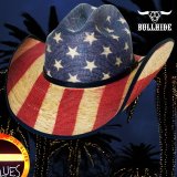 ブルハイド パームリーフ アメリカンフラッグ スター★スパングル 20X ウエスタン ストロー カウボーイ ハット 大きいサイズもあり/Bullhide Star Spangled 20X American Flag Cowboy Hat
