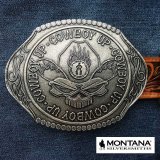 モンタナシルバースミス ベルト バックル カウボーイアップ/Montana Silversmiths Belt Buckle Cowboy Up Skull