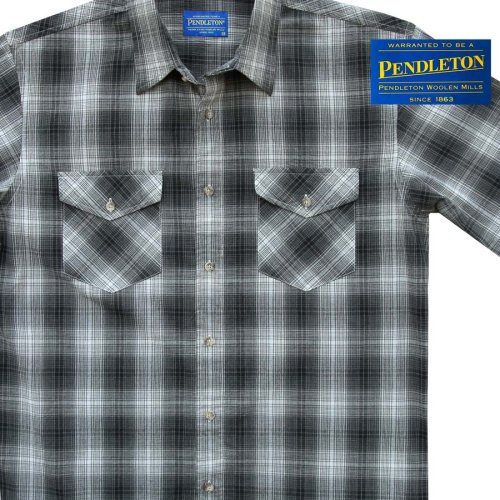 画像クリックで大きく確認できます　Click↓1: ペンドルトン 半袖 シャツ（ブラック・グレー）/Pendleton Short Sleeve Shirt(Black/Gray) 