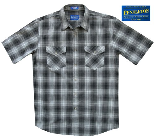 画像クリックで大きく確認できます　Click↓2: ペンドルトン 半袖 シャツ（ブラック・グレー）/Pendleton Short Sleeve Shirt(Black/Gray) 