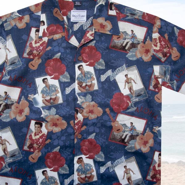 画像1: エルヴィス プレスリー ブルーハワイ ハワイアンシャツ キャンプシャツ/Elvis Presley Blue Hawaii Camp Hawaiian Shirt