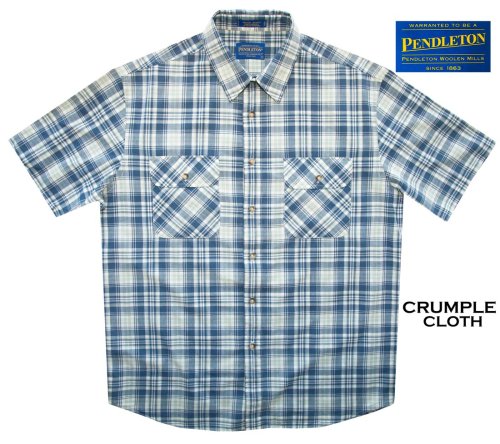 画像クリックで大きく確認できます　Click↓1: ペンドルトン ハイカー シャツ（半袖 /ブループラッド）L/Pendleton Short Sleeve Hiker Shirt Blue Plaid