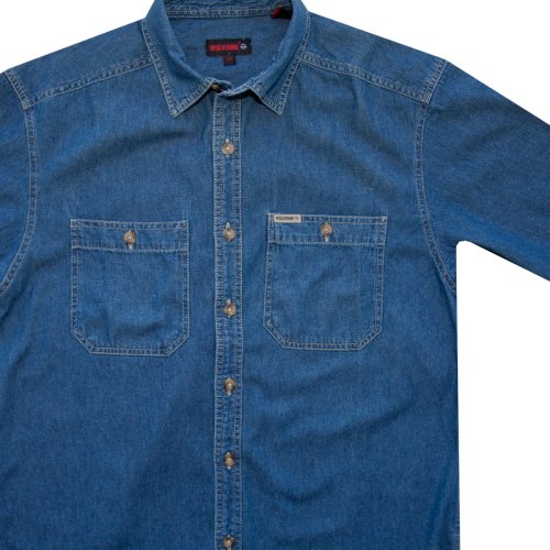 画像クリックで大きく確認できます　Click↓2: ウルヴァリン 半袖 デニム シャツ/Wolverine Shortsleeve Denim Shirt