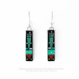 ナバホ インディアン ハンドメイド スターリングシルバー インレイ ピアス/Navajo Handmade Sterling Silver Inlay Earrings