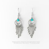 ナバホ インディアン ハンドメイド スターリングシルバー ターコイズ ピアス/Navajo Handmade Sterling Silver Turquoise Earrings