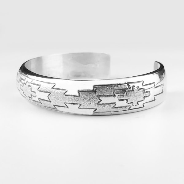 画像2: インディアンジュエリー アメリカ ナバホ族 スターリングシルバー ハンドメイド ブレスレット/Native American Navajo Sterling Silver Bracelet