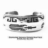 ナバホ ハンドメイド スターリングシルバー フェザー ブレスレット/Native American Navajo Sterling Silver Feather Bracelet