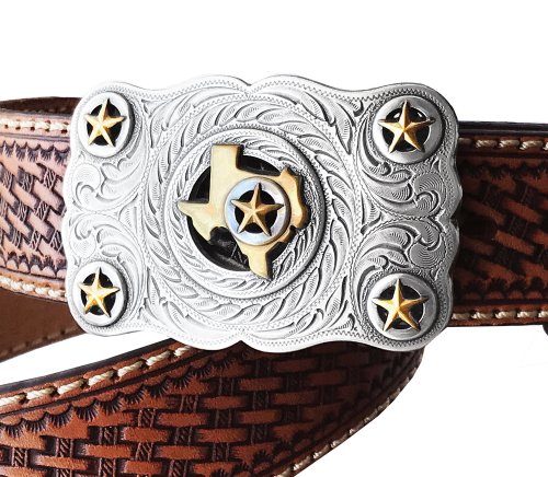 画像クリックで大きく確認できます　Click↓1: アメリカ テキサス スター ベルト バックル/Texas Stars Belt Buckle