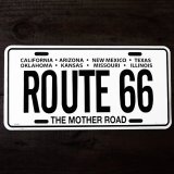 ルート66 8州 ライセンスプレート マザーロード/The Mother Road Route 66 Metal License Plate