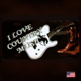 カントリーミュージック ライセンスプレート ナンバープレート/I LOVE COUNTRY MUSIC Metal License Plate