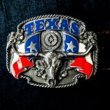 ベルト バックル ステート オブ テキサス・ロングホーンスカル/Belt Buckle THE STATE OF TEXAS