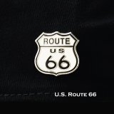 ルート66 ピンバッジ ホワイト・ブラック/Pin Route 66