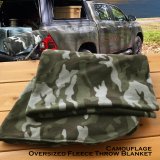 カモ柄 迷彩 フリース スロー ブランケット/Camouflage Fleece Throw