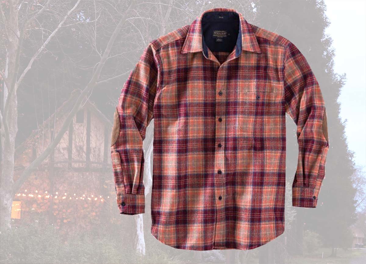 ペンドルトン ウール シャツ エルボーパッチ トレイルシャツ サンセットプラッドs Pendleton Elbow Patch Trail Shirt Sunset Plaid 長袖シャツ