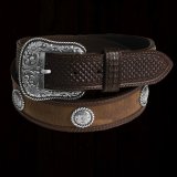 画像: ウエスタン レザー コンチョ ベルト（ブラウン）34/Western Leather Belt（Brown)