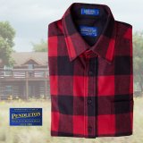 画像: ペンドルトン ウールシャツ ロッジシャツ ロブロイレッドプラッド/Pendleton Lodge Shirt Rob Roy Red Plaid