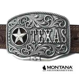 画像: モンタナシルバースミス ベルト バックル テキサス ローンスター ロングホーン/Montana Silversmiths Belt Buckle