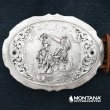 画像1: モンタナシルバースミス ウエスタン ベルト バックル チームローパー/Montana Silversmiths Belt Buckle