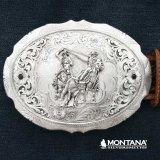 画像: モンタナシルバースミス ウエスタン ベルト バックル チームローパー/Montana Silversmiths Belt Buckle