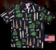 画像2: RJC ロバート・J・クランシー アロハシャツ ウクレレ・パームツリー・サーフボード（ブラック）/RJC ROBERT J. CLANCEY Aloha Shirt