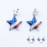 画像: スター アメリカ国旗 星条旗 ラインストーン イヤリング（ネジバネ式）&ピアス/Earrings American Flag Stars