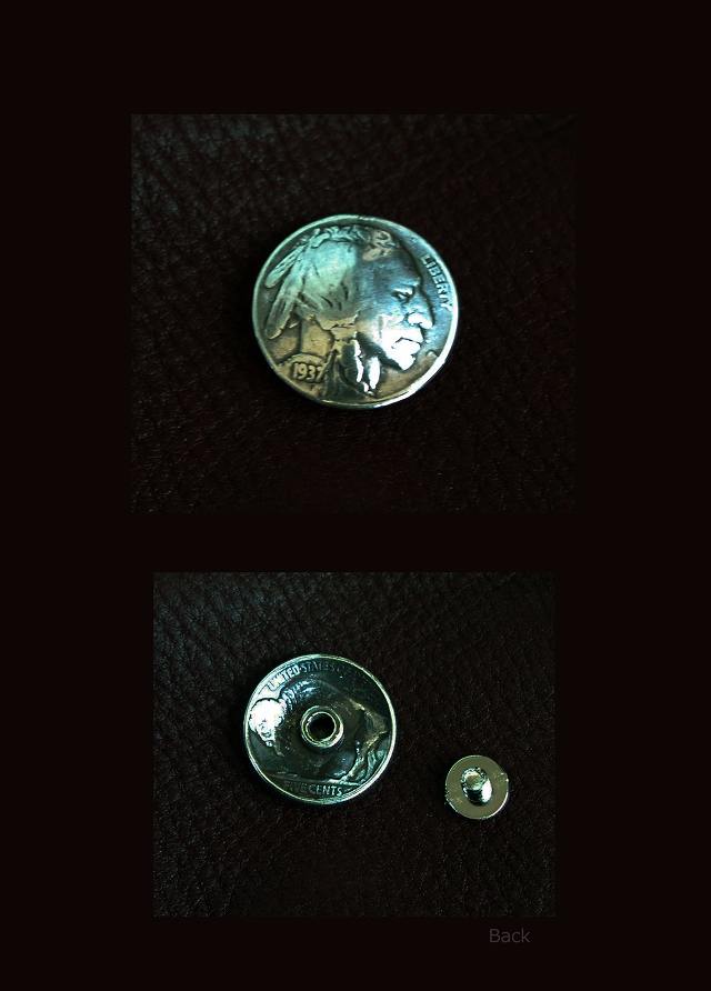 画像: インディアン コンチョ シカゴ スクリュー/Indian Coin Concho 21mm Chicago Screw