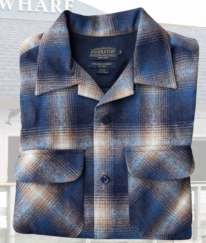 pendleton オンブレ ボードシャツ ウール USA製 ビンテージ袖丈58
