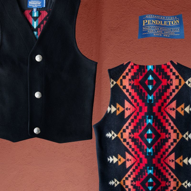 ペンドルトン ジャパンサイズ ウールベスト（ブラック）jpS/Pendleton Wool Vest(Black)