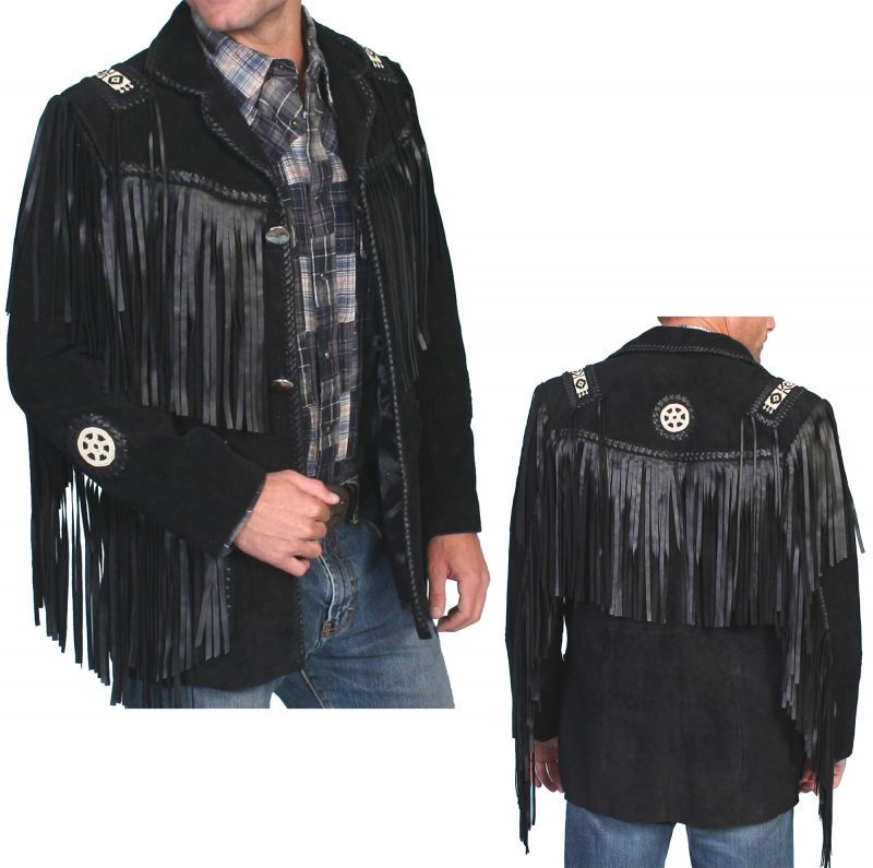 ウエスタン レザーフリンジジャケット（ブラック）/Western Leather ...