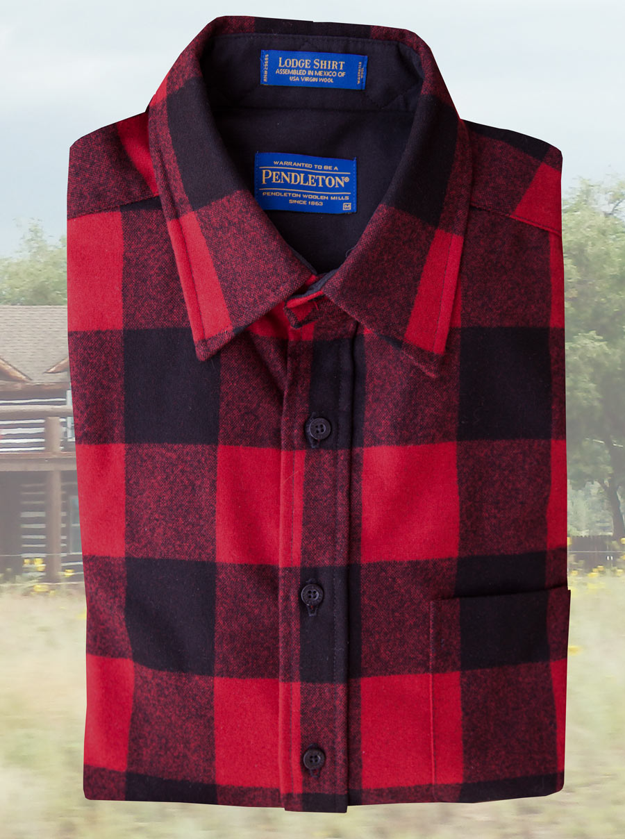 画像: ペンドルトン ウールシャツ ロッジシャツ ロブロイレッドプラッド/Pendleton Lodge Shirt Rob Roy Red Plaid