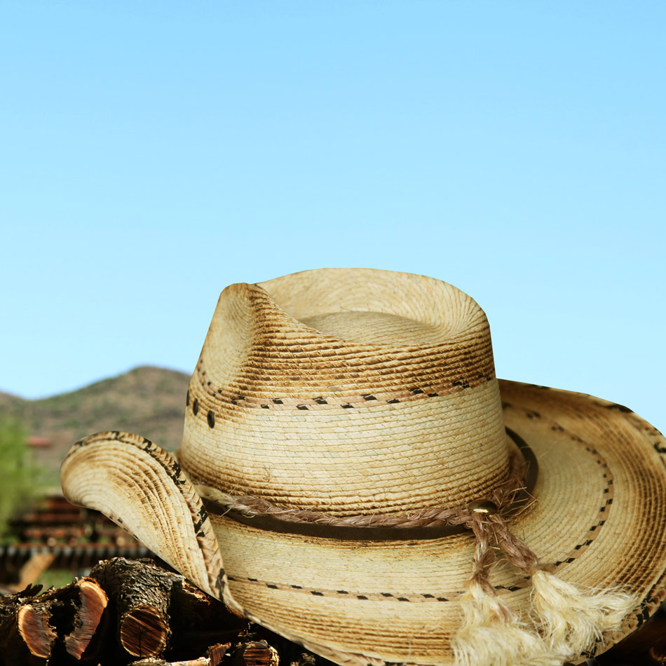 画像: スター＆パームリーフ ストロー ウエスタン カウボーイ ハット（ナチュラル）大きいサイズもあり/Star Palm Leaf Straw Cowboy Hat（Natural) 