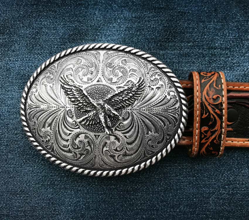 画像: モンタナシルバースミス ベルト バックル アメリカン イーグル アンティークシルバー/Montana Silversmiths Belt Buckle