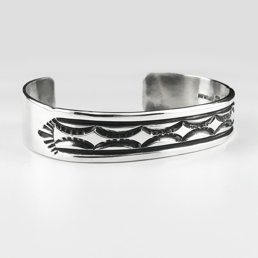 画像: インディアンジュエリー ナバホ族作 スターリングシルバー ブレスレット/Native American Navajo Sterling Silver Bracelet