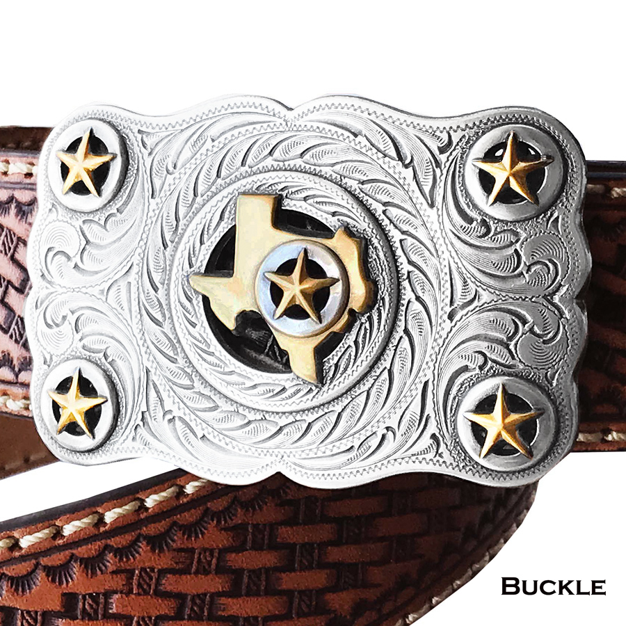 画像1: アメリカ テキサス スター ベルト バックル/Texas Stars Belt Buckle