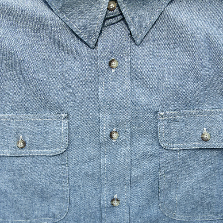 画像: ペンドルトン シャンブレー シャツ ブルー（長袖）大きいサイズ L（身幅約66cm）/Pendleton Long Sleeve Chambray Shirt(Blue)